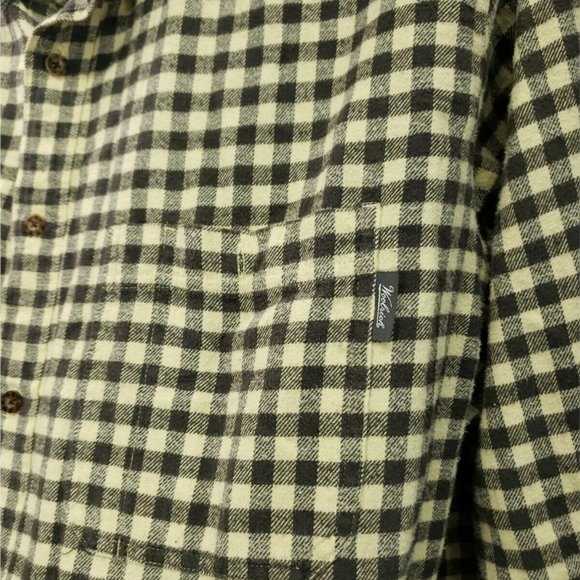 Woolrich Button Shirt Yellow & Black Check Mens 2XL - Picture 1 of 7